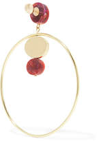 Thumbnail for your product : Dinosaur Designs Circle Dot Gold-tone Resin Hoop Earrings