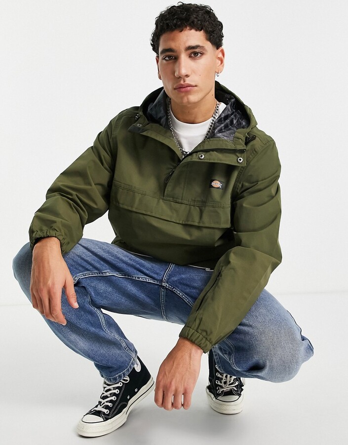 Dickies Glacier View anorak jacket in military green - ShopStyle
