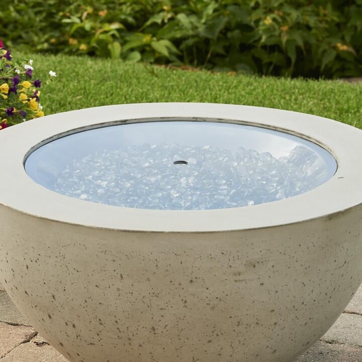 The Outdoor GreatRoom Company 20-inch Round Tempered Glass Fire Pit Burner Cover