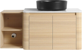 Latitude Run Wall-Mounted Bathroom Vanity With Ceramic Sink