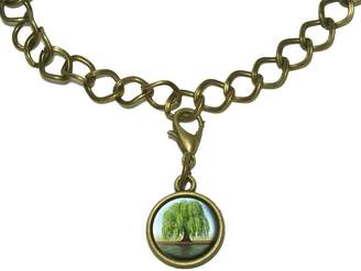 Made On Terra Old Weeping Willow Tree Charm with Chain Bracelet
