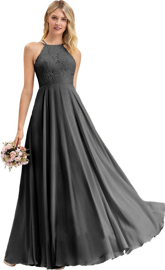 WTW Womens One-Shoulder Sequin Chiffon Formal Evening Party Gown Bridesmaid Dress