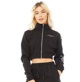 Thumbnail for your product : Crosshatch Womens Milwalk Cropped Zip Sweat Black