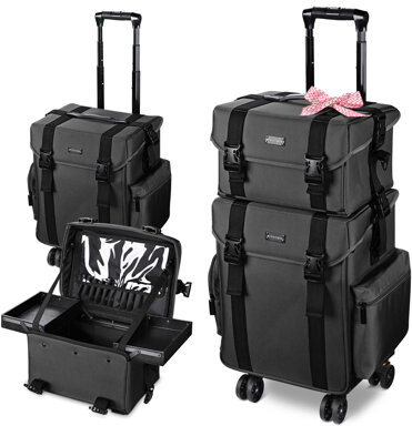 Byootique Rolling Makeup Trolley Case Bag