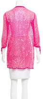 Thumbnail for your product : Milly Silk Metallic Print Tunic