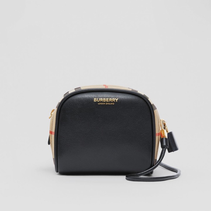 Burberry Micro Leather and Vintage Check Cube Bag ShopStyle