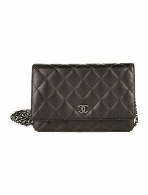 Chanel Classic Quilted Wallet On Chain Grey ShopStyle