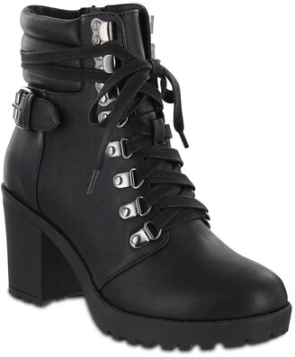 mia lace up booties