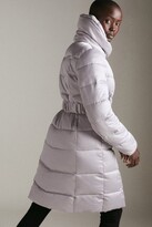 Thumbnail for your product : Karen Millen Satin Belted Padded Coat