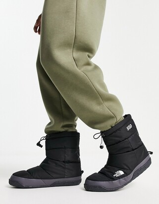 The North Face Nuptse Apres down insulated boots in black - ShopStyle