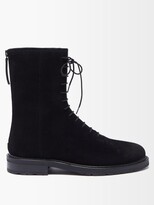 Thumbnail for your product : LEGRES 08 Lace-up Suede Boots - Black