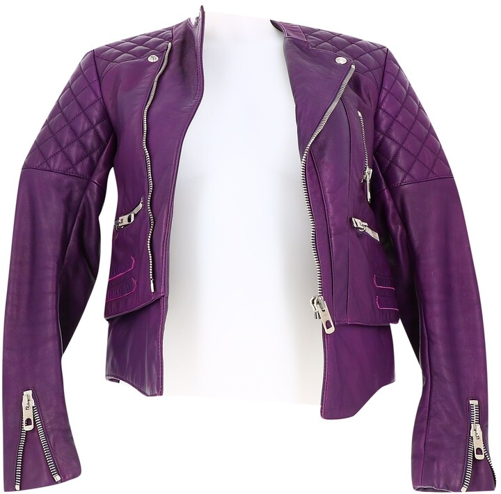 balenciaga jacket womens purple