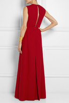 Thumbnail for your product : Valentino Pleated wool and silk-blend crepe gown