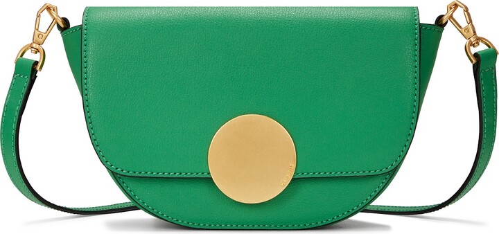 Oryany White Lottie Saddle Crossbody - Kelly Green