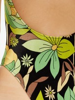Thumbnail for your product : Fendi Dream Garden-print Velvet Swimsuit - Green Print