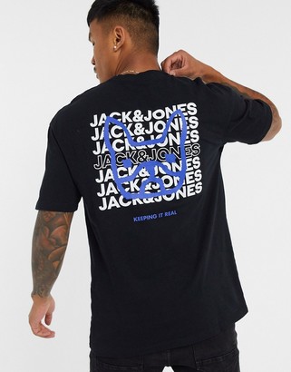 Jack and Jones Originals T-shirt with dog back print boxy fit black -  ShopStyle