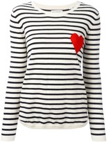Thumbnail for your product : Chinti and Parker Breton stripe heart jumper