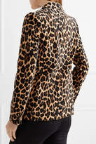 Thumbnail for your product : Frame Leopard-print Cotton-blend Velvet Blazer - Leopard print