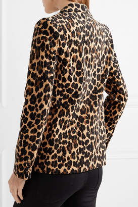 Frame Leopard-print Cotton-blend Velvet Blazer - Leopard print