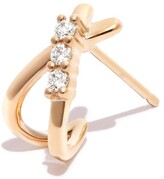 Thumbnail for your product : Dana Rebecca Designs 14kt yellow gold Ava Bea diamond huggie earrings