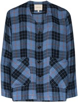 Thumbnail for your product : Nicholas Daley Irish check cotton and linen shirt