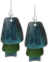 Thumbnail for your product : Robert Lee Morris Soho Silver-Tone Layered Blue and Green Patina Earrings