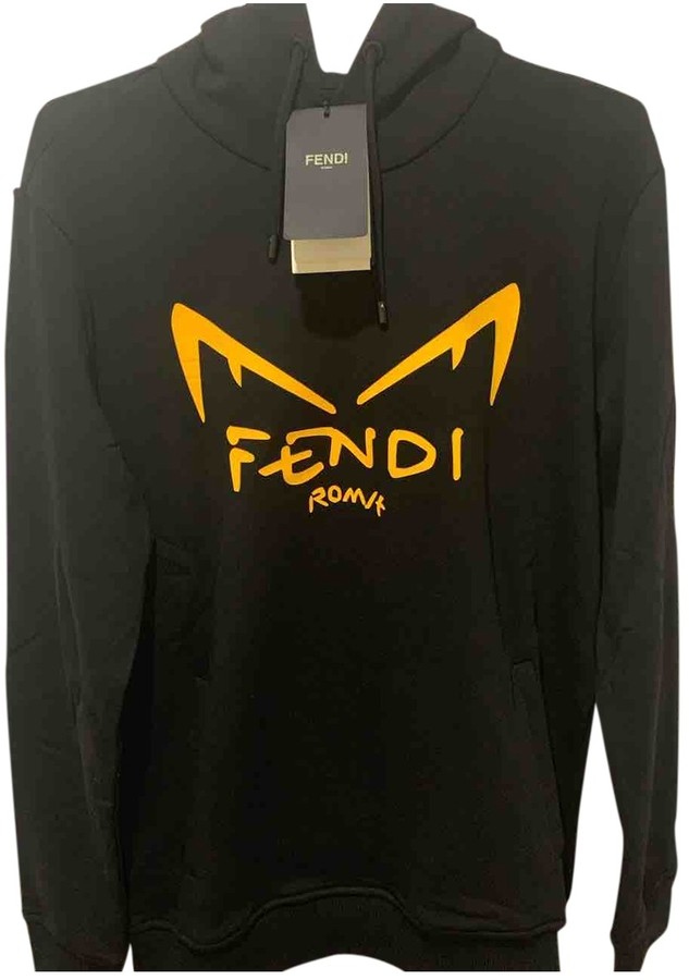 fendi black cotton sweatshirt