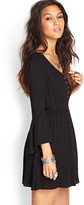 Thumbnail for your product : Forever 21 Peasant-Style Fit & Flare Dress