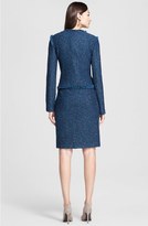 Thumbnail for your product : St. John Bouclé Tweed Knit Jacket with Shredded Fringe Trim