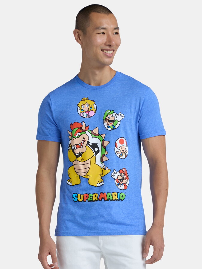 Nintendo Super Mario Men's and Big Men's Graphic Tee, Sizes S-3XL