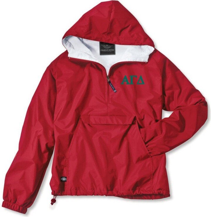 Etsy Alpha Gamma Delta Lined Anorak | Red