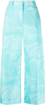 Thumbnail for your product : Etro Printed Cotton Cropped Trousers