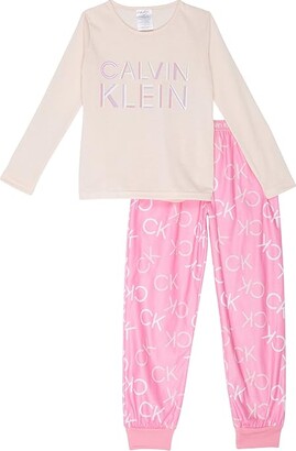 Calvin Klein Girls' Super Soft Fleece Pajama Set 2 Piece PJ