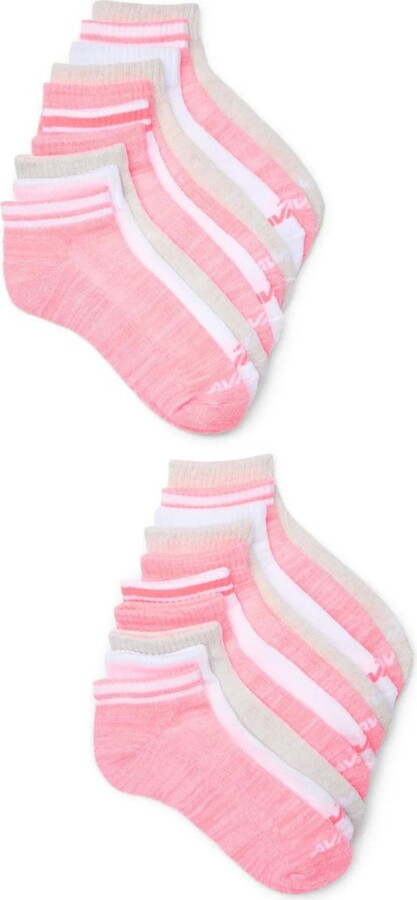 Avia Women’s Performance Cushioned Ankle Socks, 10 Pack, Shoe Sizes 4-9