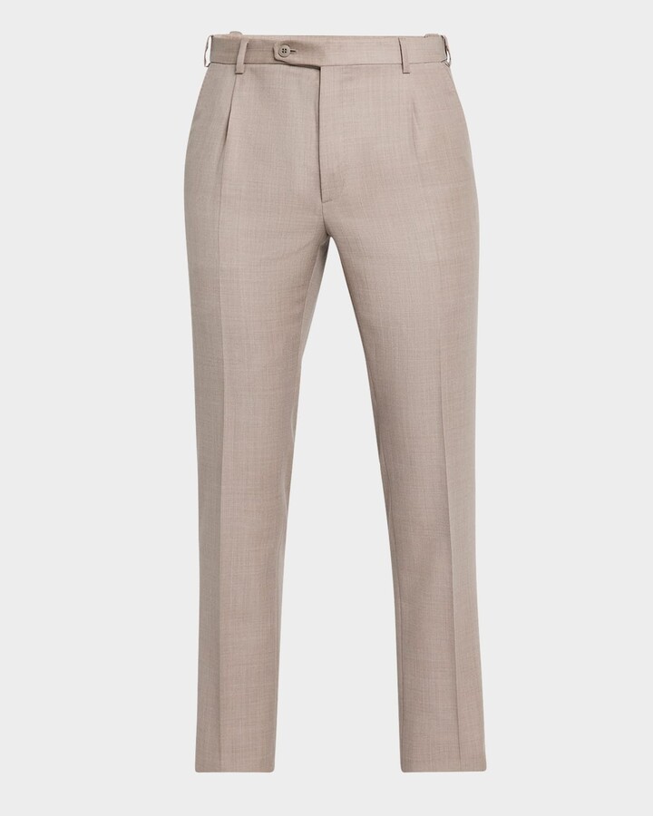 Brioni Men's Wool Twill Trousers