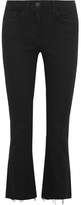 Thumbnail for your product : 3x1 W25 Crop Distressed Mid-rise Flared Jeans - Black