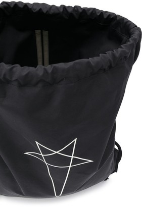 Rick Owens Star Print Drawstring Backpack