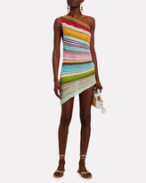 Thumbnail for your product : Missoni Mare One-Shoulder Crochet-Knit Mini Dress