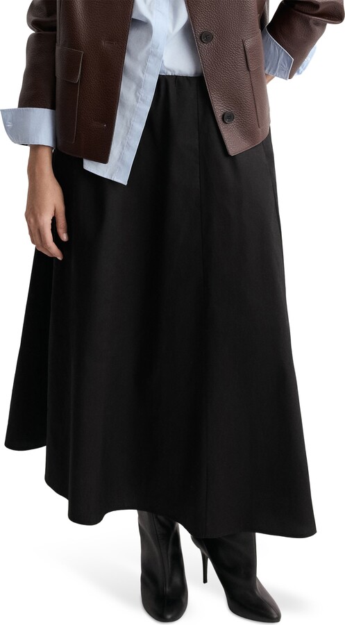 MANGO Falda Newcreta Cotton A-Line Skirt
