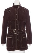 Thumbnail for your product : Michael Kors Suede Button-Up Jacket