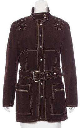 Michael Kors Suede Button-Up Jacket