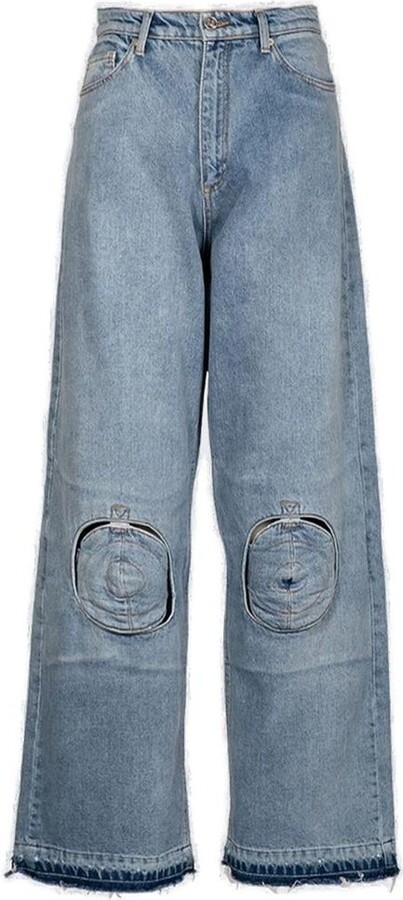Natasha Zinko Wide-Leg Circle Knee Jeans