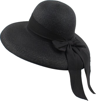COZYDAY Women's Sun Hats UV Protection Large Wide Brim Hat Women Packable  Sun Hat for Women Straw Hats (White) - ShopStyle