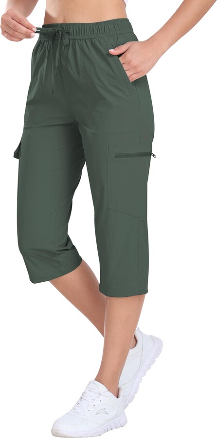 Cakulo Women's Hiking Pants Lightweight Water Resistant Golf Cargo