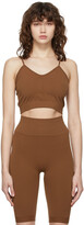 Thumbnail for your product : Vaara Brown Technical Knit Crop Bra