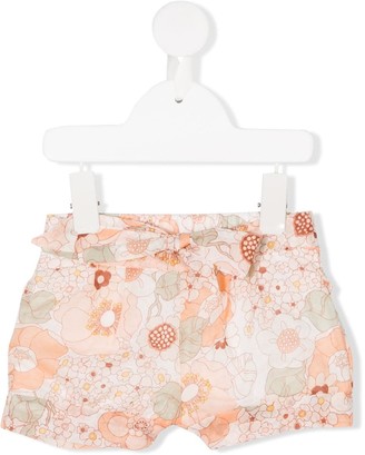 Chloé Children Floral Bow Shorts