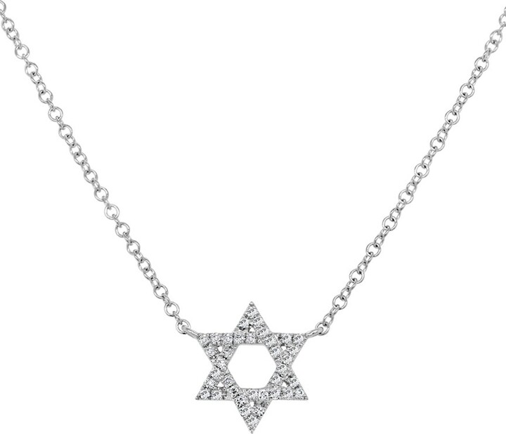 Sabrina Designs 14K 0.08 Ct. Tw. Diamond Star Of David Necklace