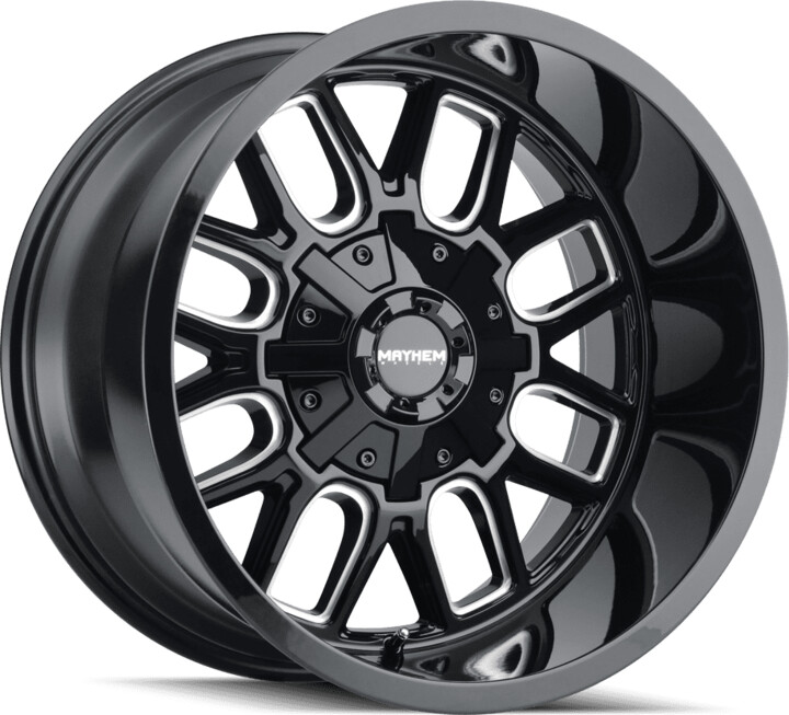 Carbon Express Mayhem Cogent-8107 20X9 6X135/6X139.7 18Et 106Cb Black W/Milled Spokes