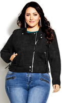 Thumbnail for your product : City Chic Chic Biker Jacket - black