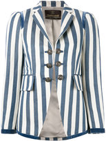 Roberto Cavalli - blazer rayé à boutons - women - coton/Ramie/Polyester/Viscose - 38